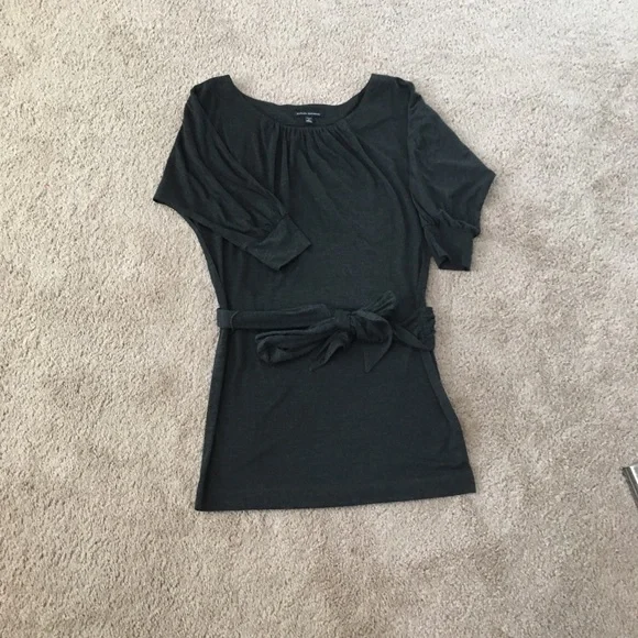 Banana Republic s gathered scoopneck quarter sleeve so soft mini dress - Picture 5 of 8
